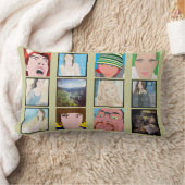 Instagramのモザイク写真のパーソナライズな枕 ランバークッション (ブランケット)