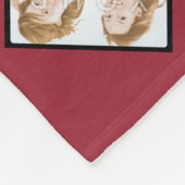 Instagramのモザイク写真の赤くカスタムなフリースブランケット フリースブランケット (角)