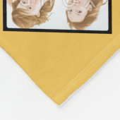 Instagramのモザイク写真の黄色のフリースブランケット フリースブランケット (角)