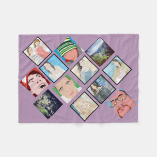 Instagramのモザイク写真のLt Violetのフリースブランケット フリースブランケット