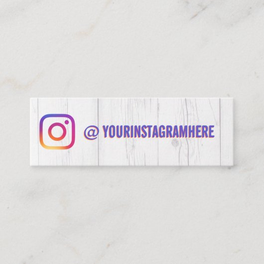 Instagramのユーザー名 スキニー名刺 (正面)