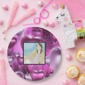 Instagramの写真のカスタムなハートの紙皿 ペーパープレート (パーティー)