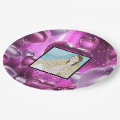 Instagramの写真のカスタムなハートの紙皿 ペーパープレート (アングル)