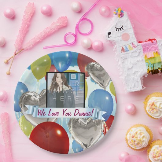 Instagramの写真のパーソナライズでカスタムな紙皿 ペーパープレート (パーティー)