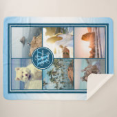 Instagramの写真の格子はあなた自身の夏のコラージュを作ります シェルパブランケット (正面(横))