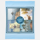 Instagramの写真の格子はあなた自身の夏のコラージュを作ります フリースブランケット (正面)