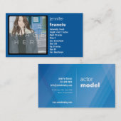 Instagramの写真の青い交差小型Compカード 名刺 (正面/裏面)