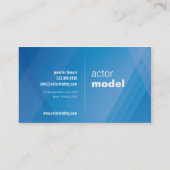 Instagramの写真の青い交差小型Compカード 名刺 (裏面)