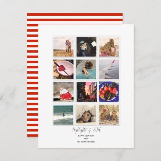 Instagramの写真を取り上げる年 |フォトカード シーズンカード (正面/裏面)