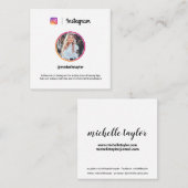 Instagramの写真トレンディーソーシャルメディアモダンホワイト コーリングカード (正面/裏面)