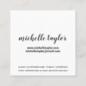 Instagramの写真トレンディーソーシャルメディアモダンホワイト コーリングカード (裏面)