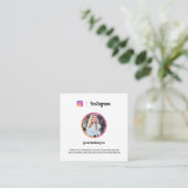 Instagramの写真トレンディーソーシャルメディアモダンホワイト コーリングカード (スタンド正面)