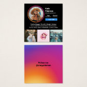 Instagramの写真ブラックトレンディーソーシャルメディアのプロファイル (正面&裏面)