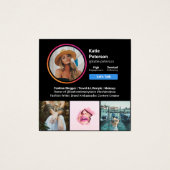 Instagramの写真ブラックトレンディーソーシャルメディアのプロファイル (正面)