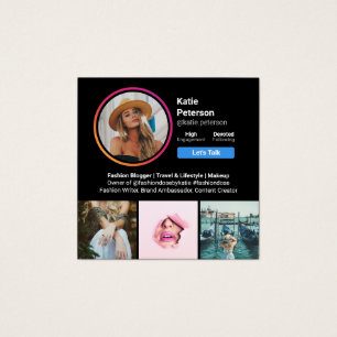 Instagramの写真ブラックトレンディーソーシャルメディアのプロファイル