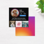 Instagramの写真ブラックトレンディーソーシャルメディアのプロファイル (デスク)