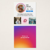 Instagramの写真ホワイトトレンディーソーシャルメディアのプロファイル (正面&裏面)
