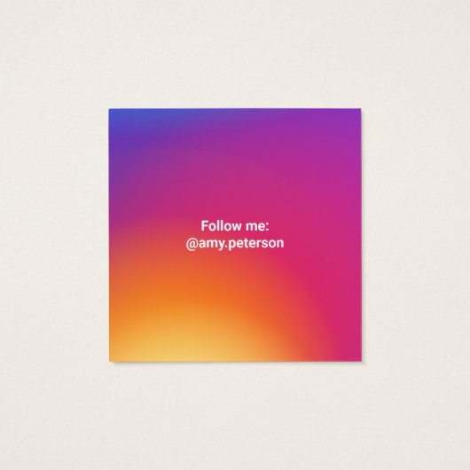 Instagramの写真ホワイトトレンディーソーシャルメディアのプロファイル (裏面)