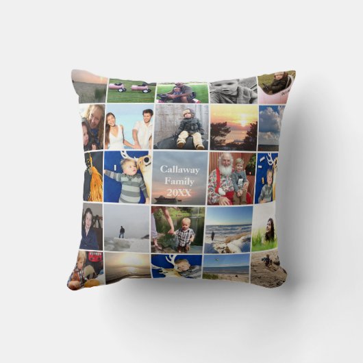 Instagramの写真50枚ここに白い枠 クッション (裏面)