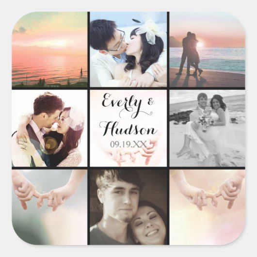 Instagramの写真9枚 スクエアシール (正面)