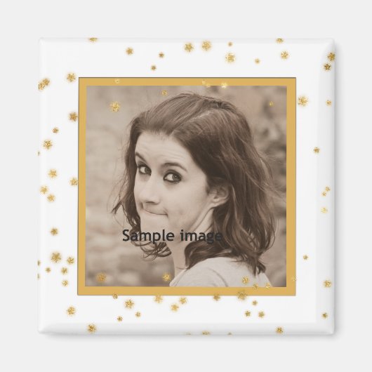 Instagramの写真 |独自の金ゴールド星を作成 マグネット (正面)