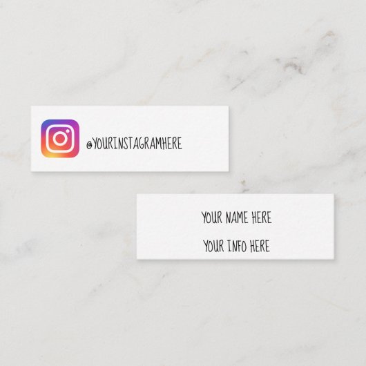instagramの名刺 スキニー名刺 (正面/裏面)