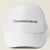 Instagramの名前とソーシャルメディアアイコンプロモ キャップ (正面)