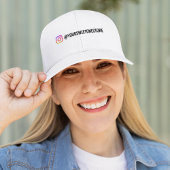 Instagramの名前とソーシャルメディアアイコンプロモ キャップ