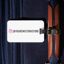 Instagramの名前とソーシャルメディアアイコンプロモ ラゲッジタグ