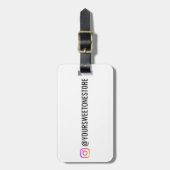 Instagramの名前とソーシャルメディアアイコンプロモ ラゲッジタグ (正面縦)