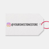 Instagramの名前とSNSアイコンプロモ ギフトタグ (正面(横))
