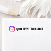 Instagramの名前ラベルとロゴアイコン ステッカー (インサイチュ)