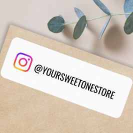 Instagramの名前ラベルとロゴアイコン ステッカー