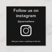 Instagramの後を追ソーシャルメディアネットワークについて スクエア名刺 (正面)