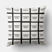 Instagramの枕はあなたの写真と取り替えます クッション (裏面)