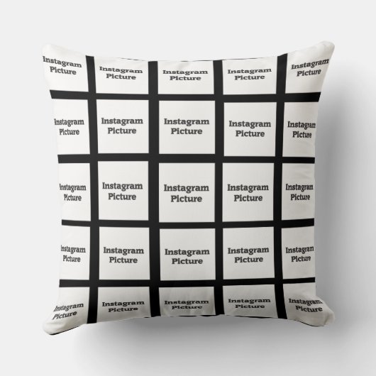 Instagramの枕はあなたの写真と取り替えます クッション (裏面)