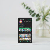 Instagramの緑のクリーニング |家事メイドQR 名刺 (スタンド正面)