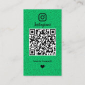 Instagramの緑のクリーニング |家事メイドQR 名刺 (裏面)