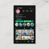 Instagramの緑のクリーニング |家事メイドQR 名刺 (正面)