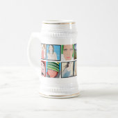 Instagramの12写真のカスタマイズ可能なステインのマグ ビールジョッキ (正面左)