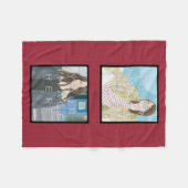 Instagramの2写真の赤くカスタムなフリースブランケット フリースブランケット (正面(横))