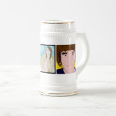 Instagramの3写真のカスタマイズ可能なステインのマグ ビールジョッキ (正面右)