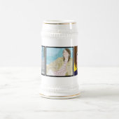 Instagramの3写真のカスタマイズ可能なステインのマグ ビールジョッキ (中央)