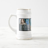 Instagramの3写真のカスタマイズ可能なステインのマグ ビールジョッキ (左)