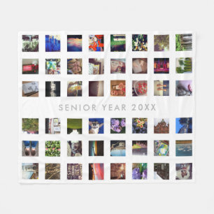 Instagramの48の写真のカスタムなフリースのブランケット フリースブランケット