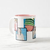 Instagramの6写真のカスタマイズ可能なツートーンマグのデザイン ツートーンマグカップ (正面左)