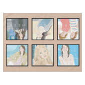 Instagramの6写真のベージュカスタムな綿のテーブルクロス テーブルクロス (正面(横))