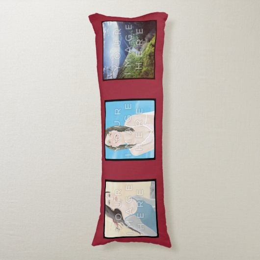 Instagramの6写真の赤くカスタムな抱き枕 ボディピロー (正面縦)