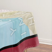 Instagramの6写真の赤くカスタムな綿のテーブルクロス テーブルクロス (インサイチュ)