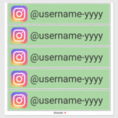 Instagramまたはソーシャルメディアのユーザー名 シール (シート)